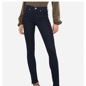 Express, jeggings, jeans dark blue